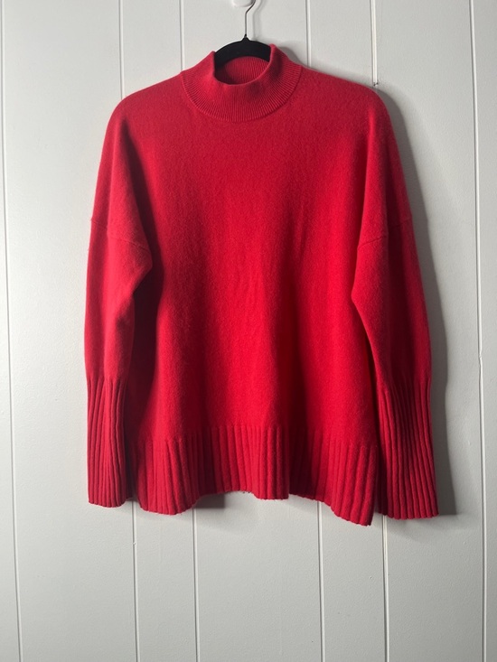 J. Crew Sweaters - J. Crew 100% Cashmere Bright Pink Mock Neck Sweater Women's M